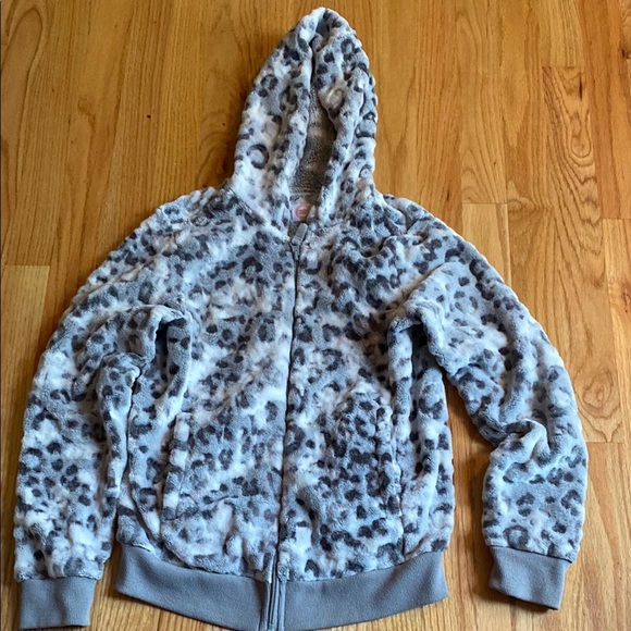 Wonder Nation Gray and White Kids Hooded Jacket - Picture 1 of 3